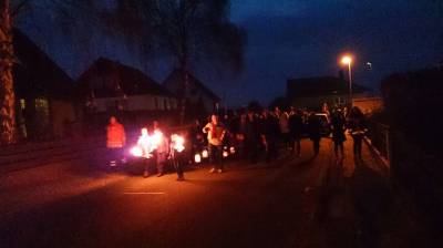 Der Laternenumzug ist unterwegs